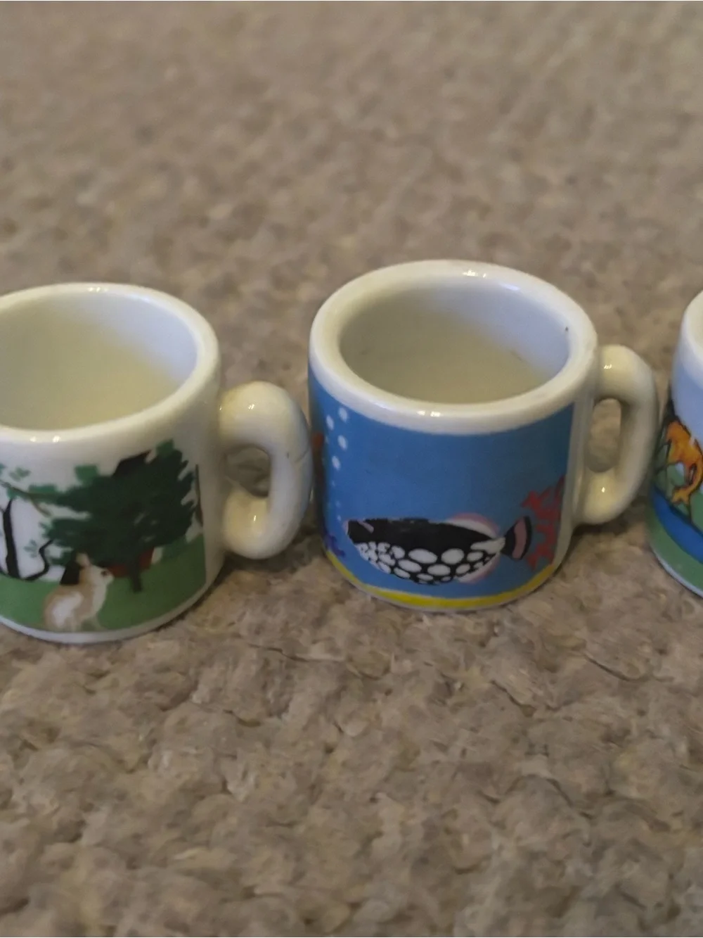 Vintage Mini Ceramic Mug Lot 11 NFL Football Golf Animal Miniature Cups